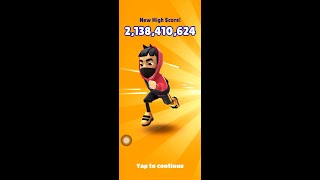 Subway Surfers Final World Record Over 2.1 Billion Points NO CHEATS OR HACKS ! (Double Coins) screenshot 4